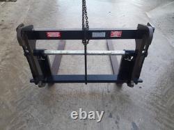 Strimech floating pallet tines on JCB Q Fit Brackets, Telehandler, Manitou