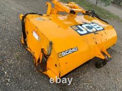 Telehandler sweeper collector brush / JCB powered sweeper fits any telehandler