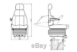 Tractor & Telehandler Seat Case Caterpillar Claas JCB John Deere Komatsu Merlo