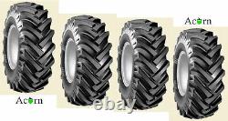 Tyre Set BKT AS504 12 Ply Size 15.5 / 80 -24 Tractor JCB, Loadall, Telehandler
