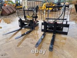 Unused 2.5 ton Rotating telehandler forks JCB Q fit, excavator 13 20 ton £2950