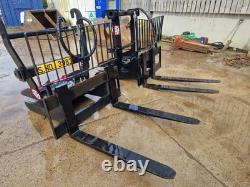 Unused 2.5 ton Rotating telehandler forks JCB Q fit, excavator 13 20 ton £2950