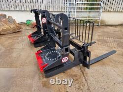 Unused 2.5 ton Rotating telehandler forks JCB Q fit, excavator 13 20 ton £2950