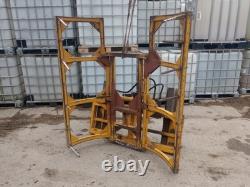 Vertical Round Bale Grab For 2 Bales JCB Brackets