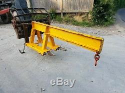 Yellow Forklift Crane Lifting Jib Hook Telehandler CAT Manitou JCB £300+vat